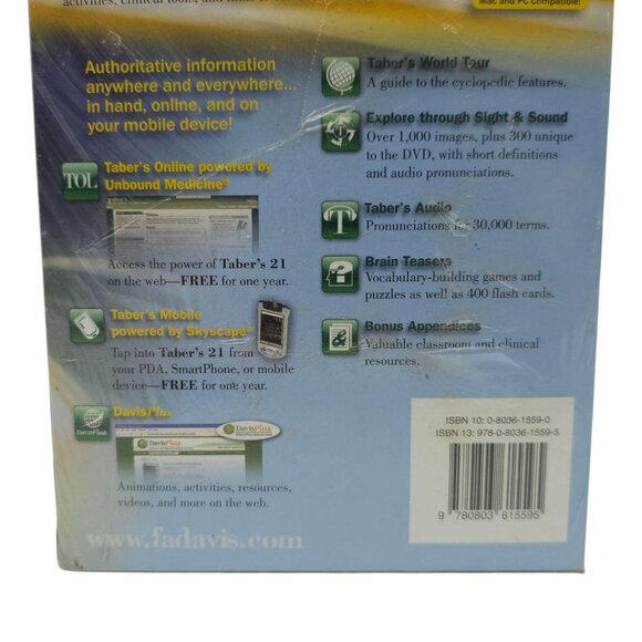 Taber's Cyclopedic Medical Dictionary 21st Edition Thumb Indexed DVD NEW SEALED - Picture 9 of 14